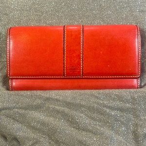 Red Leather Coach Wallet